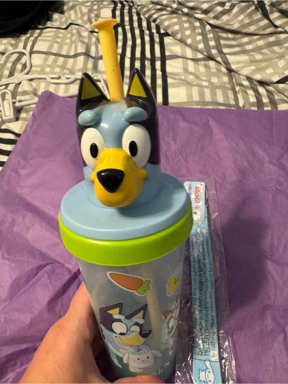 ๐ถ Bluey Bundle! Zack Straw Cup + NEW Sanrio Cinnamoroll Lanyard- NEVER USED - Picture 2 of 8
